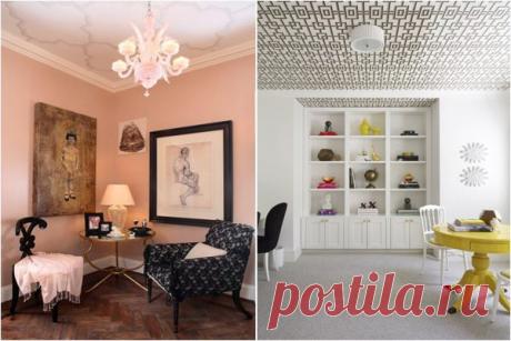 Узорчатые обои на потолке: модно и красиво! — Pro ремонт