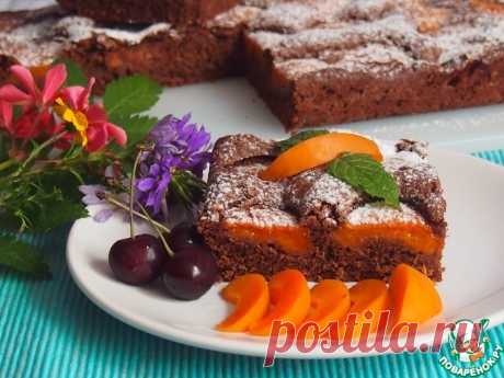 Шоколадный абрикосовый пирог Кулинарный рецепт