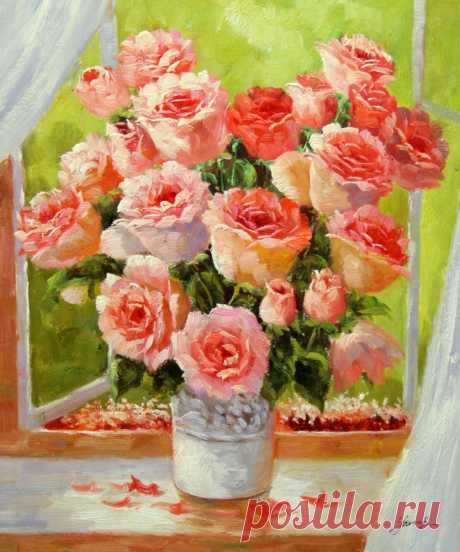 Нежные и яркие натюрморты от художника Д. Синицына