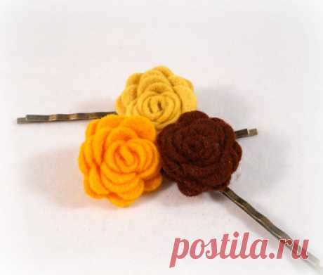 10 идей для вдохновения. Использование цветов из фетра