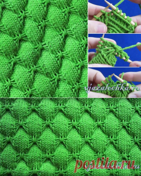 В копилку: узор для вязания спицами Узор «Бантики»