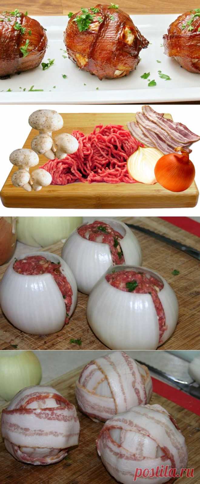 Запеченные луково - мясные шарики