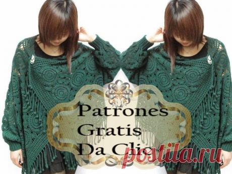 Деликатности в вязание крючком Габриэла: Шаль с рукавами