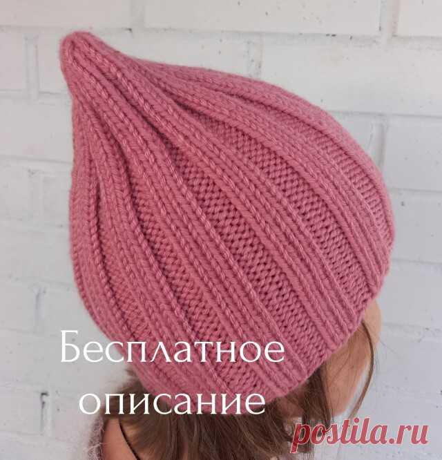 Шапочка 3х3, вяжем спицами...
