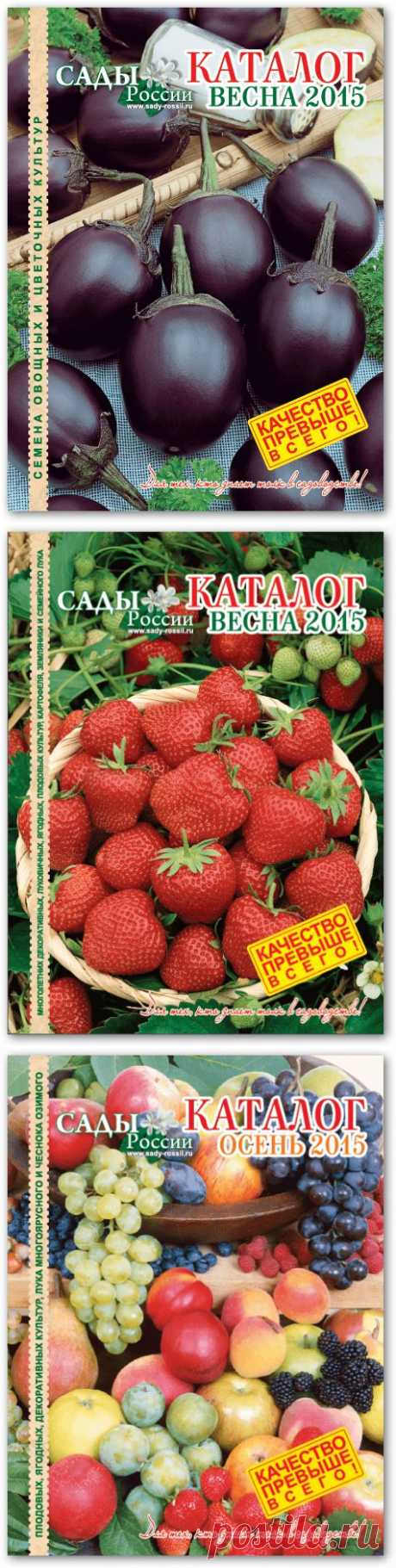 Каталоги `Сады России`- 2015. Посадочный материал, саженцы, семена - почтой! Научно-производственное объединение `Сады России`.
