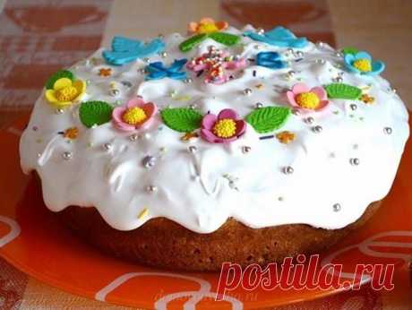 Глазурь из маршмеллоу для кулича, которая не крошится и не осыпается