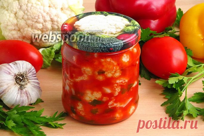 Цветная капуста в томатно-перечной заливке рецепт с фото на Webspoon.ru