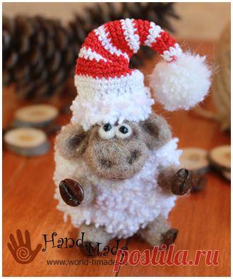 Овечка своими руками: вязание крючком и сухое валяние. Мастер-класс.