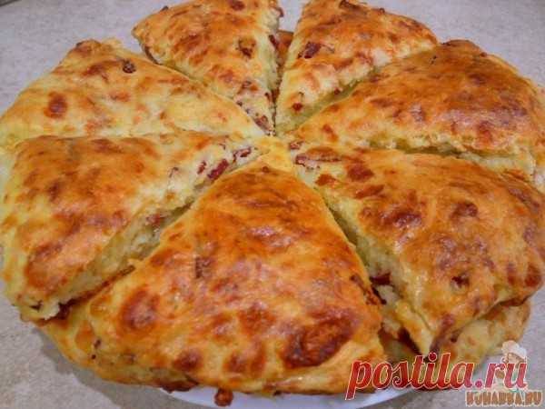 Сконы с сыром и колбасой + видео