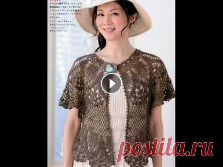 HOW TO TIE SUMMER FISHNET JACKET . КАК СВЯЗАТЬ ЛЕТНИЙ АЖУРНЫЙ ЖАКЕТ С КРУГЛОЙ КОКЕТКОЙ. часть 2....
