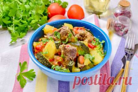 Баранина с овощами в казане тушеная рецепт с фото пошагово - 1000.menu
