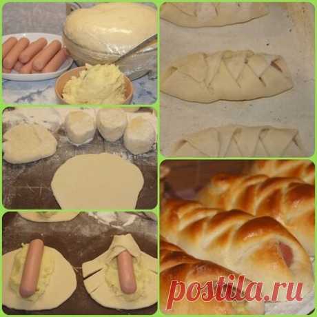 Сосиска с картофелем в тесте