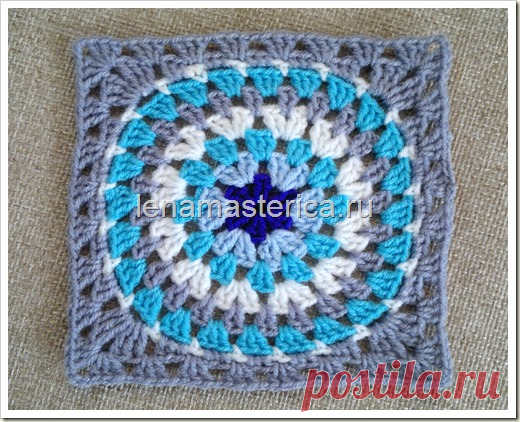 Мотив крючком со схемой и описанием