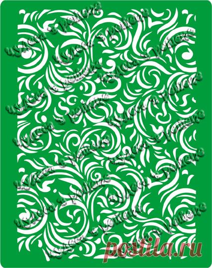 Морозные узоры, трафарет самоклеющийся (ОРА-555)