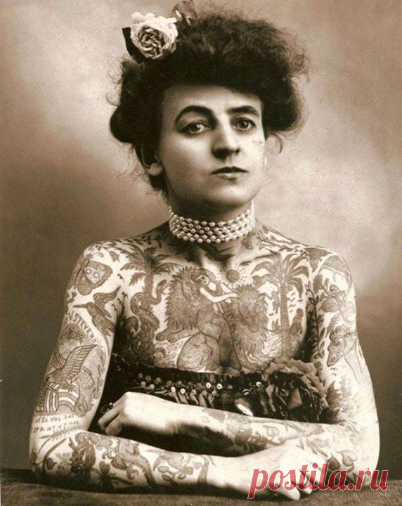 Мод Вагнер, первая женщина-татуировщик, США, 1907 год