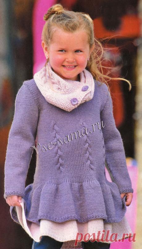 Туника-платье на девочку