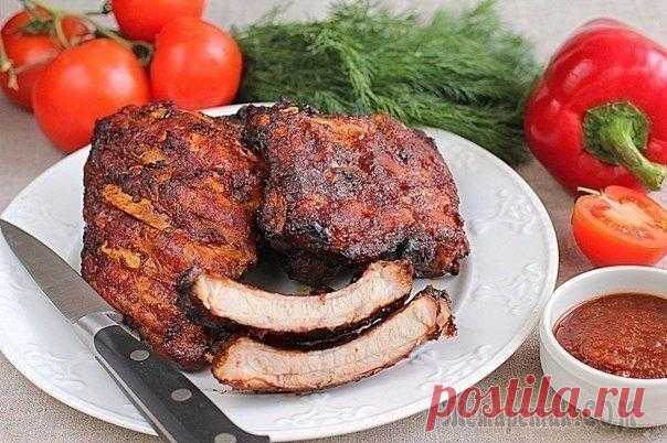 Запечённые свиные ребрышки