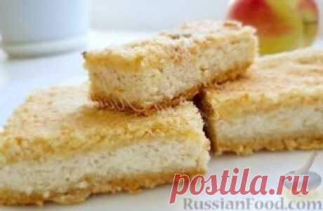 Рецепт: Пирог с творогом и яблоками на RussianFood.com