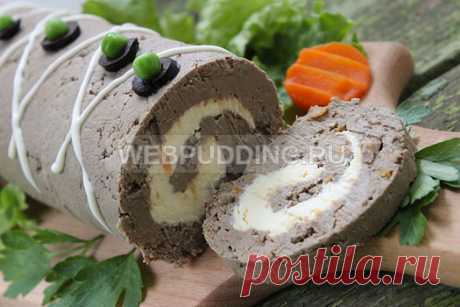 Печеночный рулет с начинкой | Как приготовить на Webpudding.ru