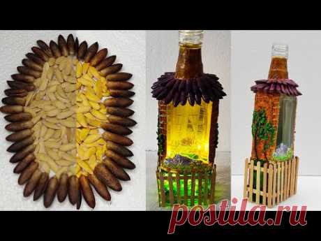 Incredible Bottle Art idea. DIY Fairy House lamp using bottle and...