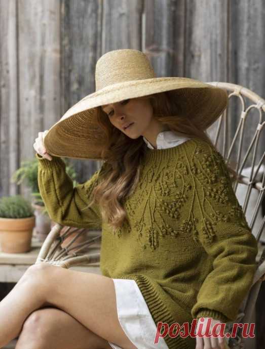 Джемпер с рельефным мотивом трав Growing Season Размеры: S(M)L(XL)XXL(3XL)