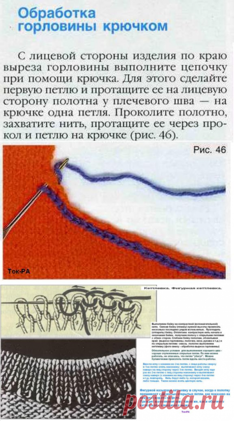 Оформление выреза горловины &quot;полой резинкой&quot;: Дневник группы «ВЯЖЕМ ПО ОПИСАНИЮ»: Группы - женская социальная сеть myJulia.ru