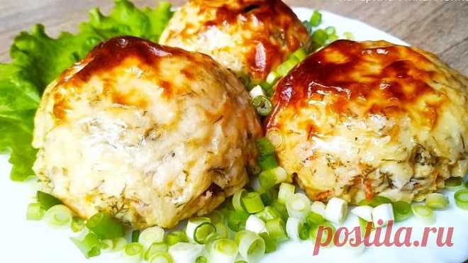 Картофельные котлеты с румяной корочкой и любимой начинкой.