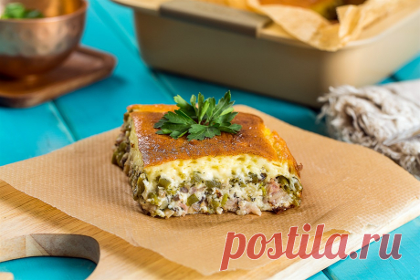 Выпечка на сметане: рецепты с фото
Заливной пирог с куриным фаршем