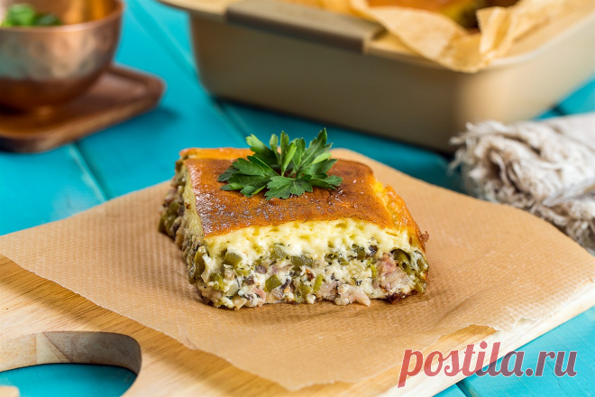 Выпечка на сметане: рецепты с фото
Заливной пирог с куриным фаршем
