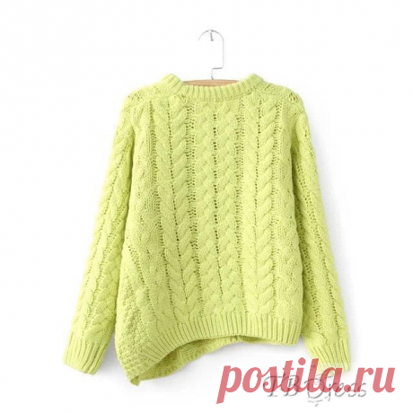 Конопля Асимметричный Хем шею свитер: Tbdress.com