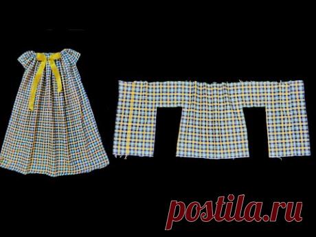 Милое платье легко вырезать и шить.