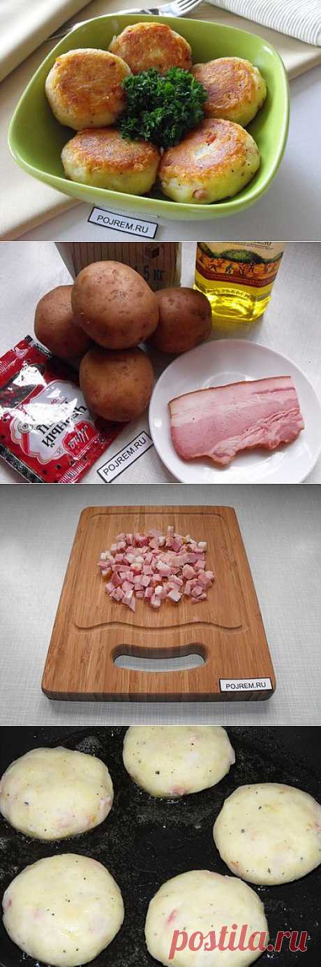 Рецепт картофельных оладий с беконом - рецепт с фото