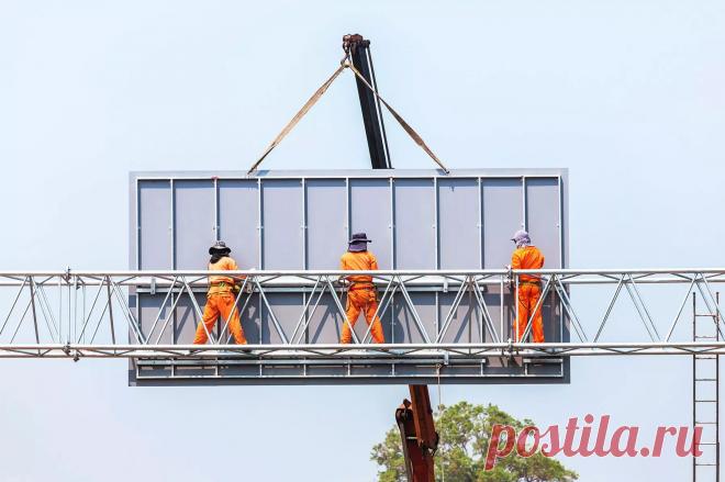 Как происходит монтаж наружной рекламы? - Центр рекламы и печати "БРЕНД" Кропоткин