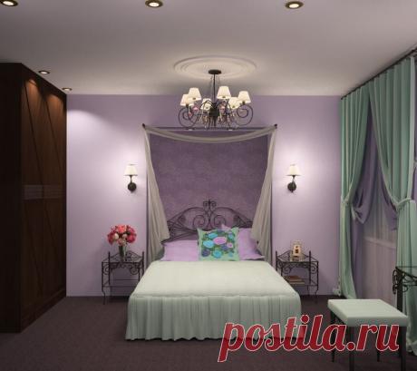 СПАЛЬНЯ В РОМАНТИЧЕСКОМ СТИЛЕ.