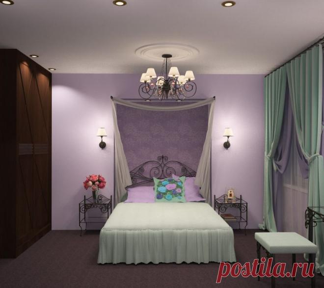 СПАЛЬНЯ В РОМАНТИЧЕСКОМ СТИЛЕ.
