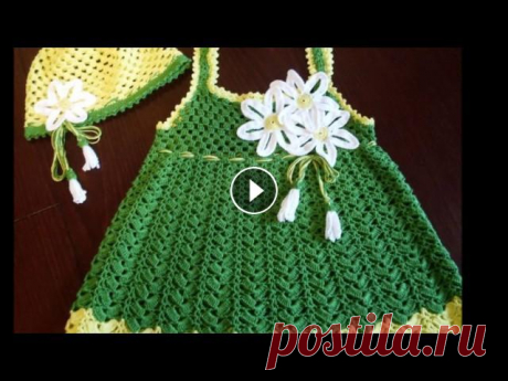 Детский Сарафан Крючком 2019 / Children's Summer Dress Hook / Kindersommerkleid Haken Детский Сарафан, Крючком связанный, прекрасно дополнит миловидность любой девочки. Ваша принцесса будет выглядеть еще краше, если вы наденете ей одежд...