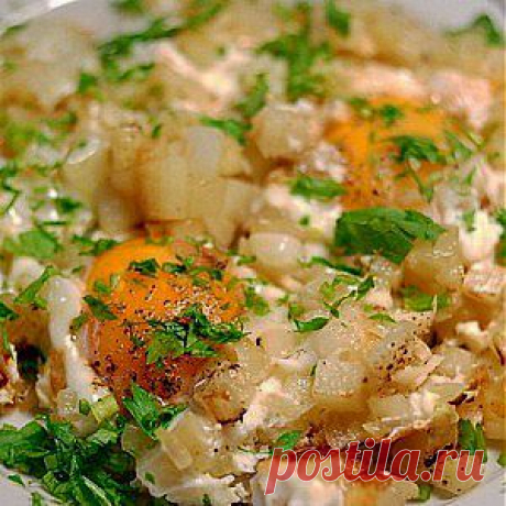 Картофель жареный, с яйцом рецепт – основные блюда