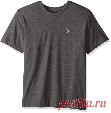 U.S. Polo Assn. Men's Crew Neck Pony T-Shirt (Color Group 2 of 2), Campus Heather Grey, Small at Amazon Men’s Clothing store: