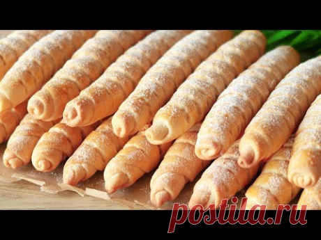 ЭФФЕКТНЫЕ ТРУБОЧКИ ПЕЧЕНЬЕ на КЕФИРЕ! ВЫПЕЧКА на КЕФИРЕ простой нарядный рецепт к ЧАЮ