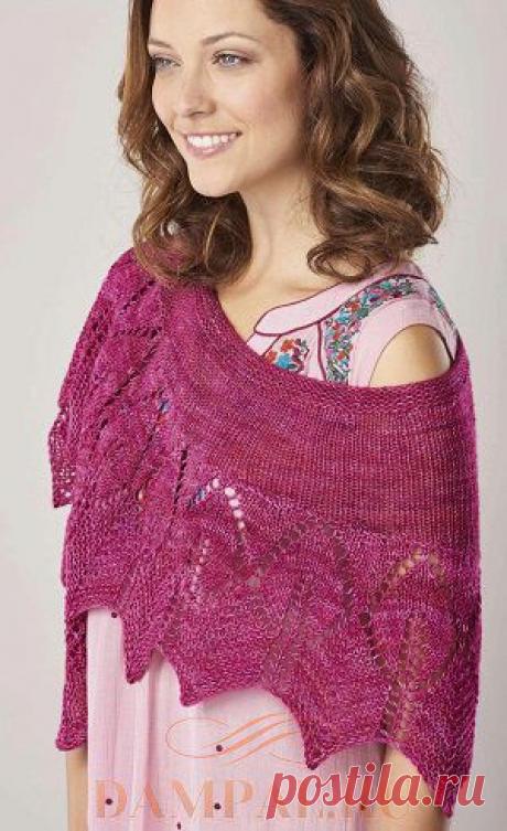 Шаль с ажурной каймой «Belle de Crecy» | DAMские PALьчики. ru