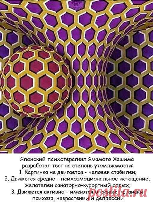 ТЕСТ НА СТЕПЕНЬ УТОМЛЯЕМОСТИ  ("движущая" картинка)