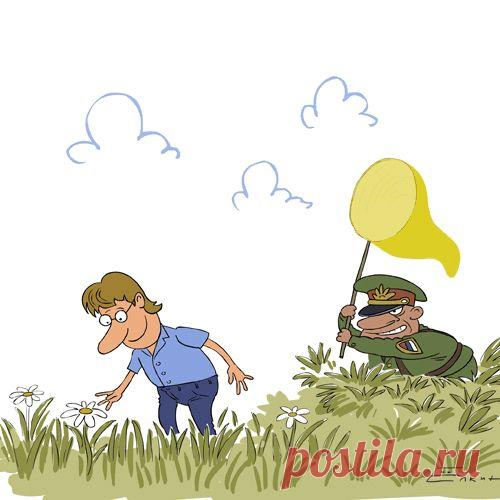 Аккуратнее косите от армии! | Смехопанорама