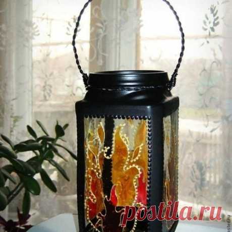 Фонарь из кофейной баночки