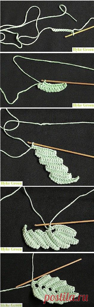 DIY Irish Crochet Leaf | crochet flowers