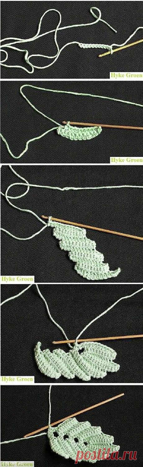 DIY Irish Crochet Leaf | crochet flowers
