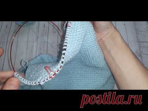 Детский  комбинезон Мишка спицами на возраст 0-3 месяца Подробный Мастер класс 2 часть