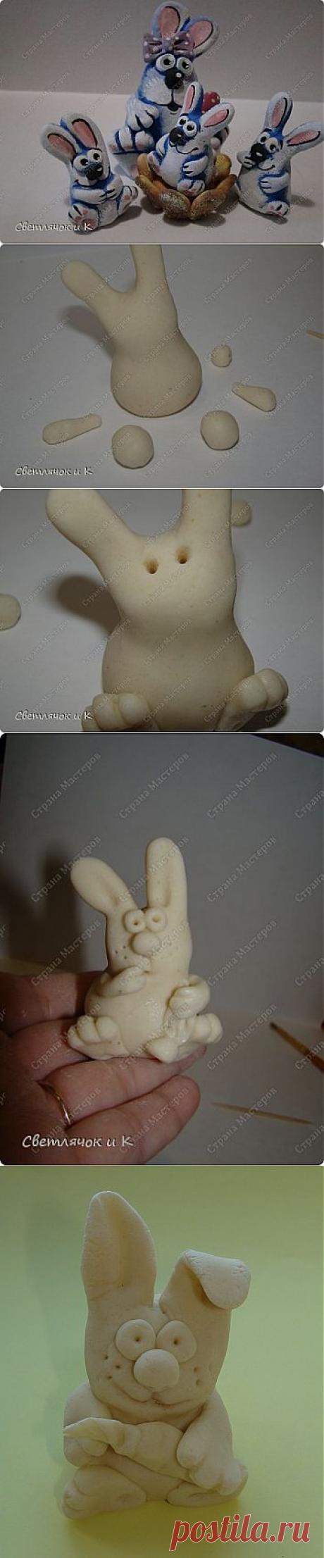Лепим зайца из теста | Страна Мастеров