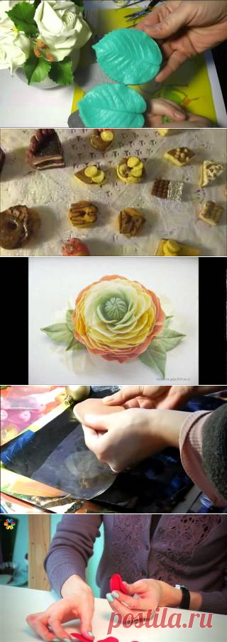 Стебель розы из холодного фарфора. Уроки вязания на видео