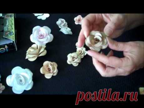How To Make Paper Roses Using White Cardstock