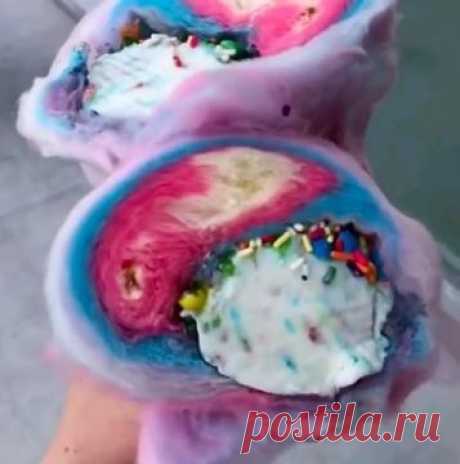 솜사탕 아이스크림 부리또 (Cotton candy ice-cream burrito)|